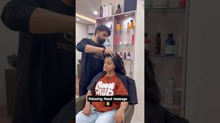 Relaxing Head massage 💆‍♀️ headmassage haircare youtubeshorts shortvideos reels viralvideos [upl. by Ahtelahs301]