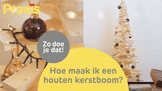 Houten kerstboom maken  DIY stappenplan [upl. by Olmsted]