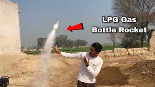 Lpg gas with water bottle rocket  best butane water rocket [upl. by Cappello]