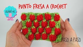 Tutorial punto fresas a crochet [upl. by Enoved695]