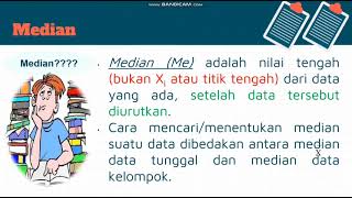 UKURAN PEMUSATAN DATA  TENDENSI SENTRAL  MEAN  MEDIAN  MODUS  DATA TUNGGAL amp DATA BERKELOMPOK [upl. by Lesde]