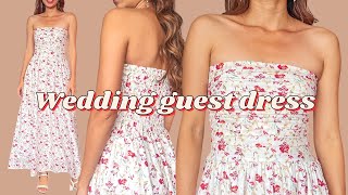 DIY Wedding guest dress Making a beautiful dress in the simple way  Step by step sewing tutorial [upl. by Korry]