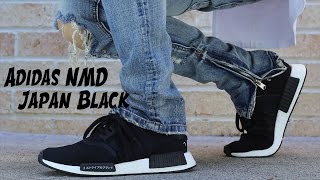 I missed out on the restock Adidas Nmd Japan Black  Streetwear Sneaker Review with on foot [upl. by Norbie]