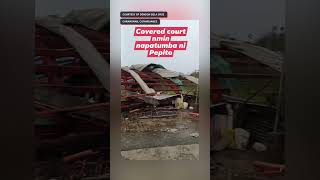 Super Typhoon PepitoPH destroyed a covered court in Barangay Dariao Caramoran Catanduanes early [upl. by Jahdol447]