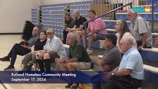 Rutland Homeless Community Meeting  September 17 2024 [upl. by Weasner]