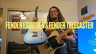 Fender Telecaster VS Fender Esquire Comparison Tone Test [upl. by Lilybelle]