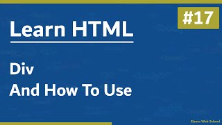 Learn Html In Arabic  10  Div amp Span [upl. by Ain]