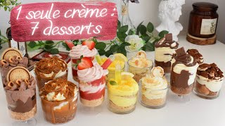 7 Verrines avec 1 SEULE CRÈME SANS MASCARPONE 👌🏻 Recette Facile et Rapide  Tiramisu kinder [upl. by Annoj694]