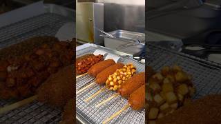 Would you try a KOREAN CORN DOG rolled in sugar corndog koreancorndog food [upl. by Llabmik]