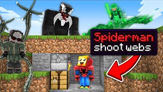 Minecraft Manhunt but I am Spiderman [upl. by Aerdnna402]