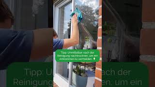 Streifenfrei Fensterputzen bei Sonnenschein mit JEMAKO  ohne Schlieren  nur mit Wasser [upl. by Drazze]