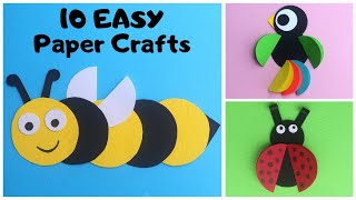 10 Easy Paper Crafts for Kids  Paper Circle Crafts  DIY Paper Toys [upl. by Remat]