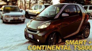 Smart Fortwo  ContiWinterContact TS 800  Neve e Ghiaccio [upl. by Aneeuqal846]