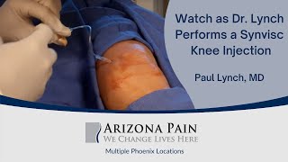 Watch as Dr Lynch Performs a Synvisc Knee Injection  Live [upl. by Isa]