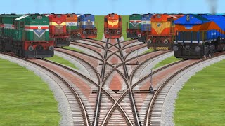 Nine Trains Crossings ❌ Grange kentucky street running trainsbest Railroad Track Trains classic [upl. by Akfir]