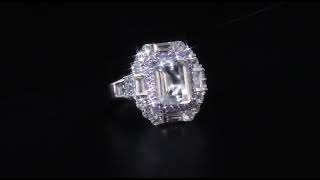 Petalite Tanzanite amp White Topaz Double Halo Ring in Rhodium over Sterling Silver 530ctw [upl. by Pierpont]