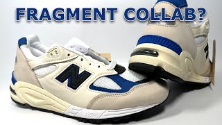 2023 New Balance 990v2 White Blue Review  Fragment vibes [upl. by Aon32]