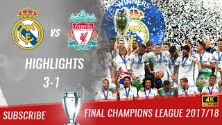 REAL MADRID VS LIVERPOOL FINAL CHAMPIONS LEAGUE 201718  4K 60 FPS  championsleague realmadrid [upl. by Daitzman]