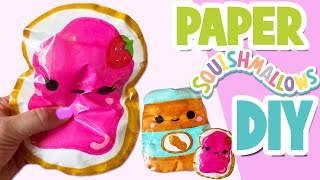 Easy DIY SQUISHMALLOWS PAPER SQUISHIES  PEANUT BUTTER amp JELLY [upl. by Salinas20]