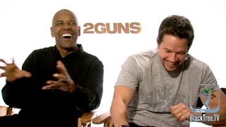 2 Guns Interview w Denzel Washington and Mark Wahlberg [upl. by Paco]