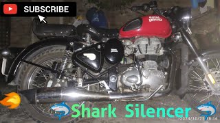 🦈 Shark Silencer For Bullet 🦈 Classic 350 red me shark🦈 Silencer 🦈 trendingshortsyoutube [upl. by Cassi]