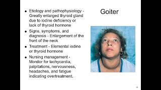 NUR120 Chapter 36 Care of Patients With Pituitary Thyroid Parathyroid and Adrenal Disorders [upl. by Farly]