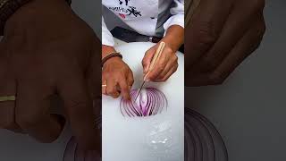 Onion 🧅 Carving Cutting design skill And Decorations Ideas In My Kitchen [upl. by Jacquelynn]