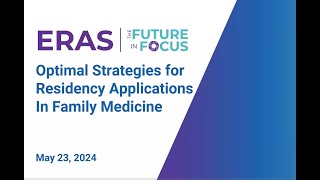 Optimal Strategies for Your Residency Application with Focus on Family Medicine [upl. by Halla]