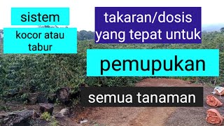 takarandosis pupuk yang tepat untuk tanamanagar tidak over dosis [upl. by Ellednek]