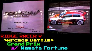 Ridge Racer V Arcade Battle Grand Prix Playthrough w Kamata Fortune Real Arcade [upl. by Ramsa]