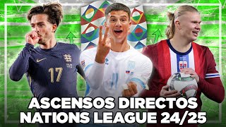 SELECCIONES que ASCENDIERON en la UEFA NATIONS LEAGUE 2024 [upl. by Eenafets]