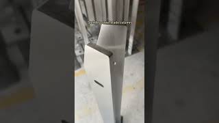 How to make stainless steel blade post metalfabrication railing post handrail stairrailing [upl. by Eenej]