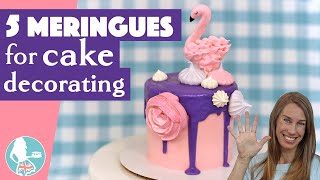 5 Meringues for Cake Decorating [upl. by Id]