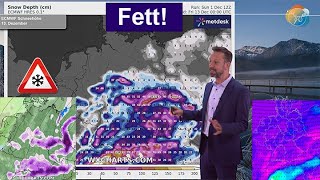 Fett Nach 2 Advent viel Schnee durch Vb möglich Wettervorhersage 0209122024 DezemberWinter [upl. by Atiseret]