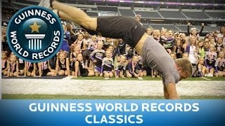 Guinness World Records Day 2013  Most consecutive handsprings male [upl. by Barboza]