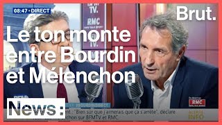 Grosse tension entre JeanLuc Mélenchon et JeanJacques Bourdin [upl. by Ihcehcu]