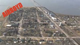 Aerial Flood Footage North Dakota And Minnesota [upl. by Einned423]