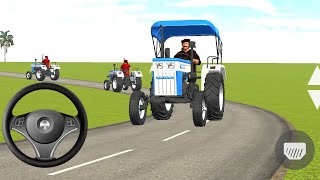 Swaraj Tractor 4 by 4 farming tractor driving 3D simulator game tractor wala game Android gameplay [upl. by Nob145]