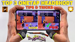 One tap headshot tips and tricks free fire setting sensitivity HUD mobile setting with handcam [upl. by Ivatts444]