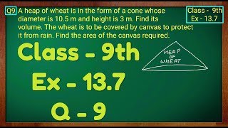 Class 9th  Ex  137 Q 9  Surface Areas and Volumes  CBSE NCERT [upl. by Ijies719]