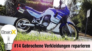 14 Honda Transalp 600V  Gebrochene Verkleidungsteile reparieren Tipps amp Tricks [upl. by Eerhs]