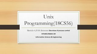 VTU UNIX 18CS56 M4 L3 Unix STANDARD INPUTOUTPUTREDIRECTION 1 [upl. by Dorothee]