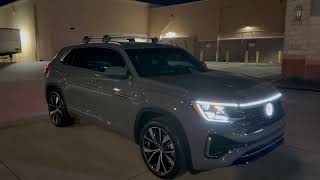 Night Video 2024 Volkswagen Atlas Cross Sport SEL Premium RLine in Pure Gray [upl. by Malsi]