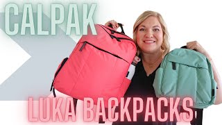 Calpak Luka Backpack Comparison  Washable Bags Week [upl. by Eanel]