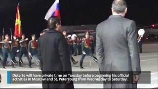 Duterte lands in Russia for landmark visit [upl. by Tlevesoor]