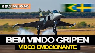 Primeiro voo do Gripen NG da FAB no Brasil  O caça da SAAB já está na Embraer [upl. by Fayina]