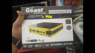 TUTO UNBOXING GEANT 9090 HD PLUS [upl. by Clance633]