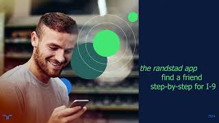 randstad app  how to complete the I9 find a friend process  English [upl. by Sharman668]