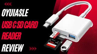 USB C SD Card Reader Oyuiasle USB C to SD Card for iPadMacLaptop Review [upl. by Maryanna]