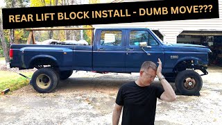 F350 Crew Cab Dually Rear Lift Block Install Project Brutus Ep 11 [upl. by Yesoj]